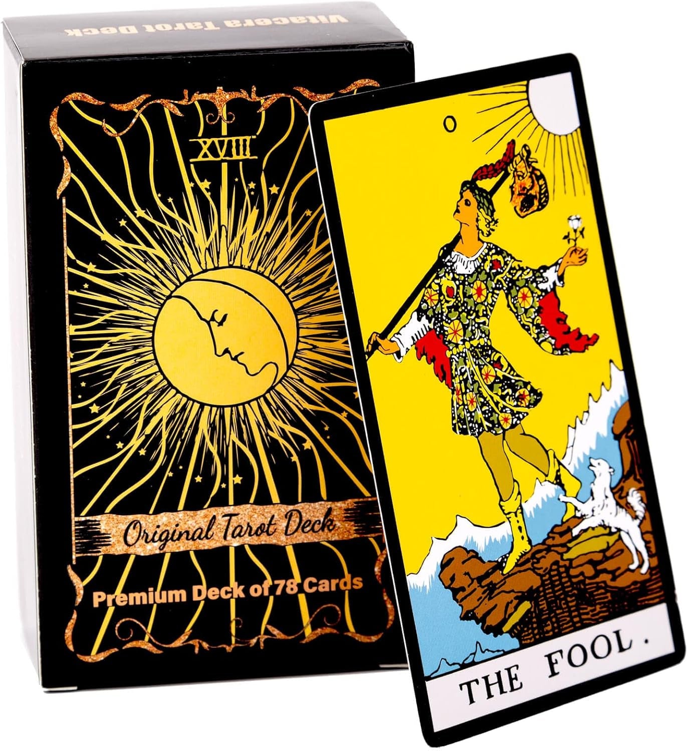 Original Tarot Card Deck with Guidebook and Linen Bag - Classic Smith Artwork, Standard Tarot Deck for All Skill Levels