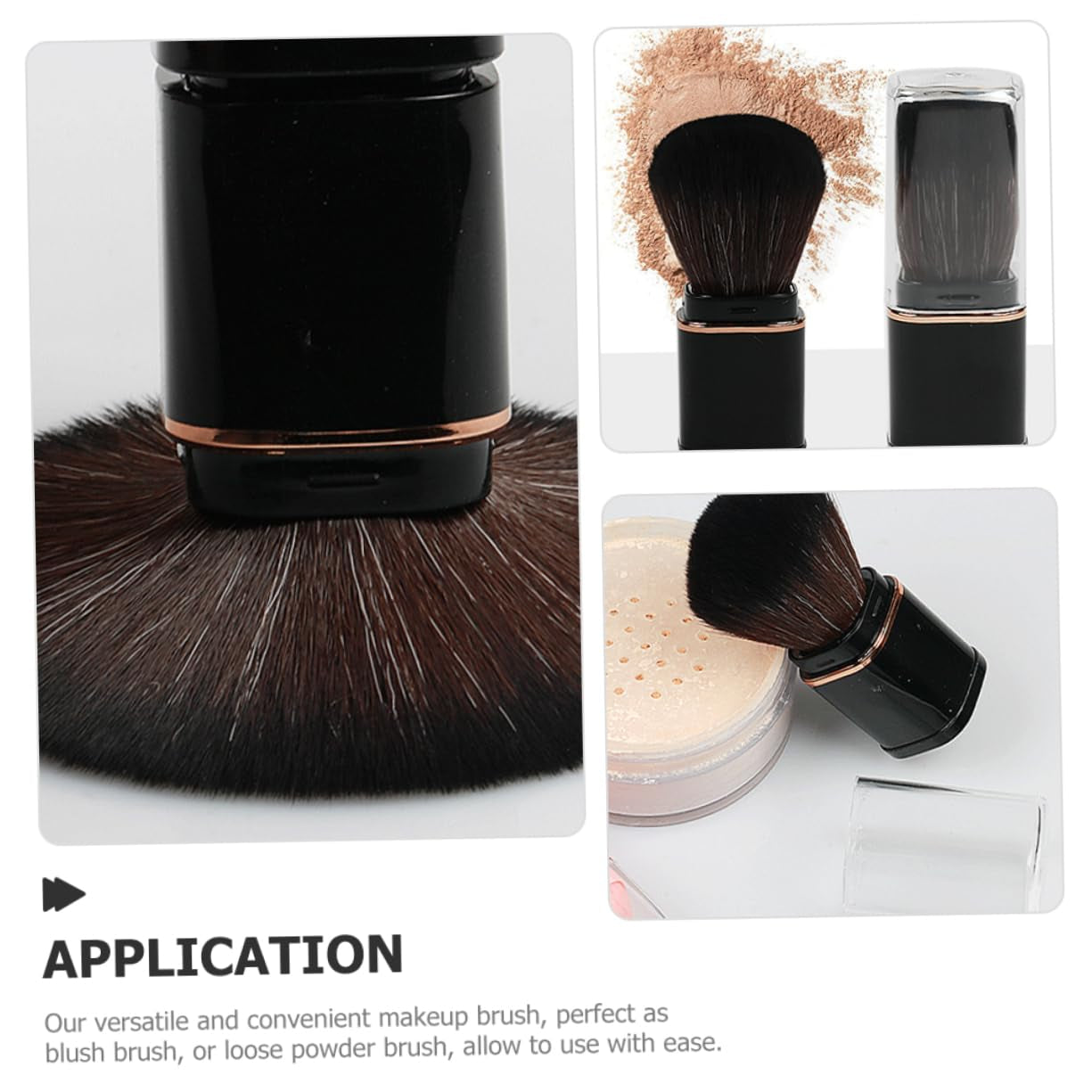 Multifunctional Travel Size Makeup Brush Set with Retractable Blush Brush