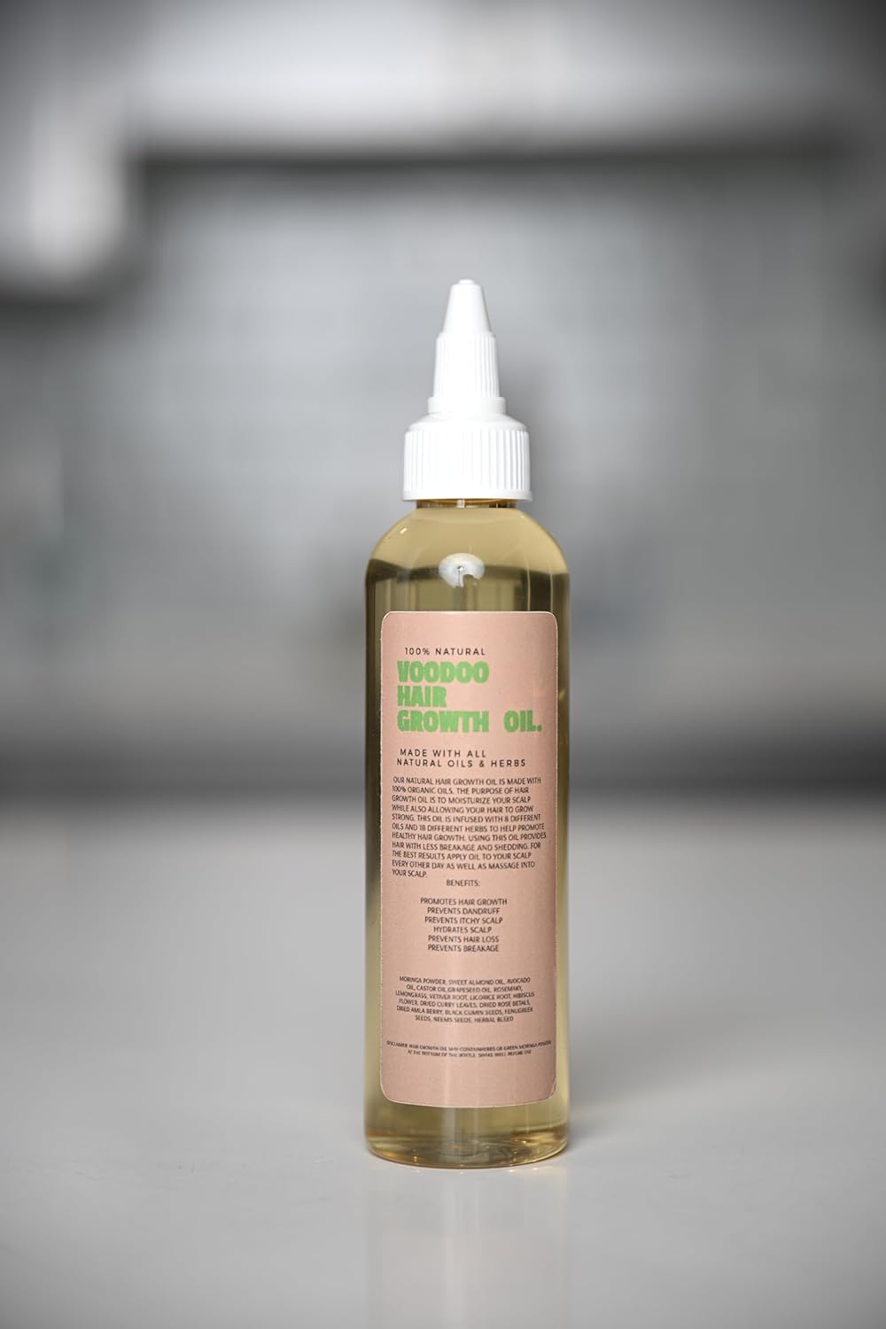 Voodoo Hair Growth Oil - Infused with Rosemary, Lemongrass, Grapeseed & Castor Oil for Hair Growth, Scalp Itchiness & Dry Scalp - 4 Fl Oz - All Hair Types
