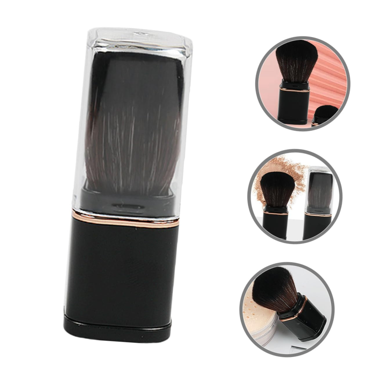 Multifunctional Travel Size Makeup Brush Set with Retractable Blush Brush