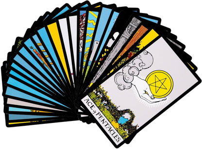 Original Tarot Card Deck with Guidebook and Linen Bag - Classic Smith Artwork, Standard Tarot Deck for All Skill Levels