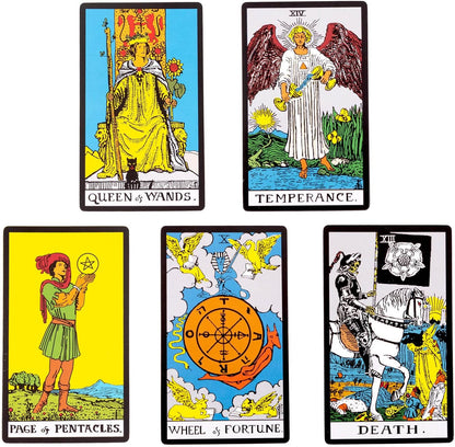 Original Tarot Card Deck with Guidebook and Linen Bag - Classic Smith Artwork, Standard Tarot Deck for All Skill Levels