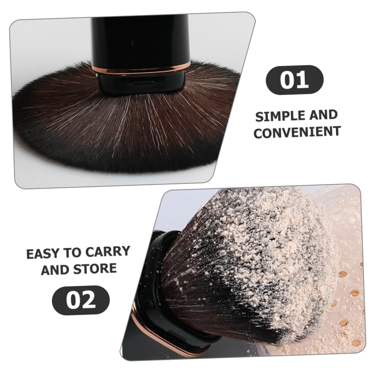 Multifunctional Travel Size Makeup Brush Set with Retractable Blush Brush